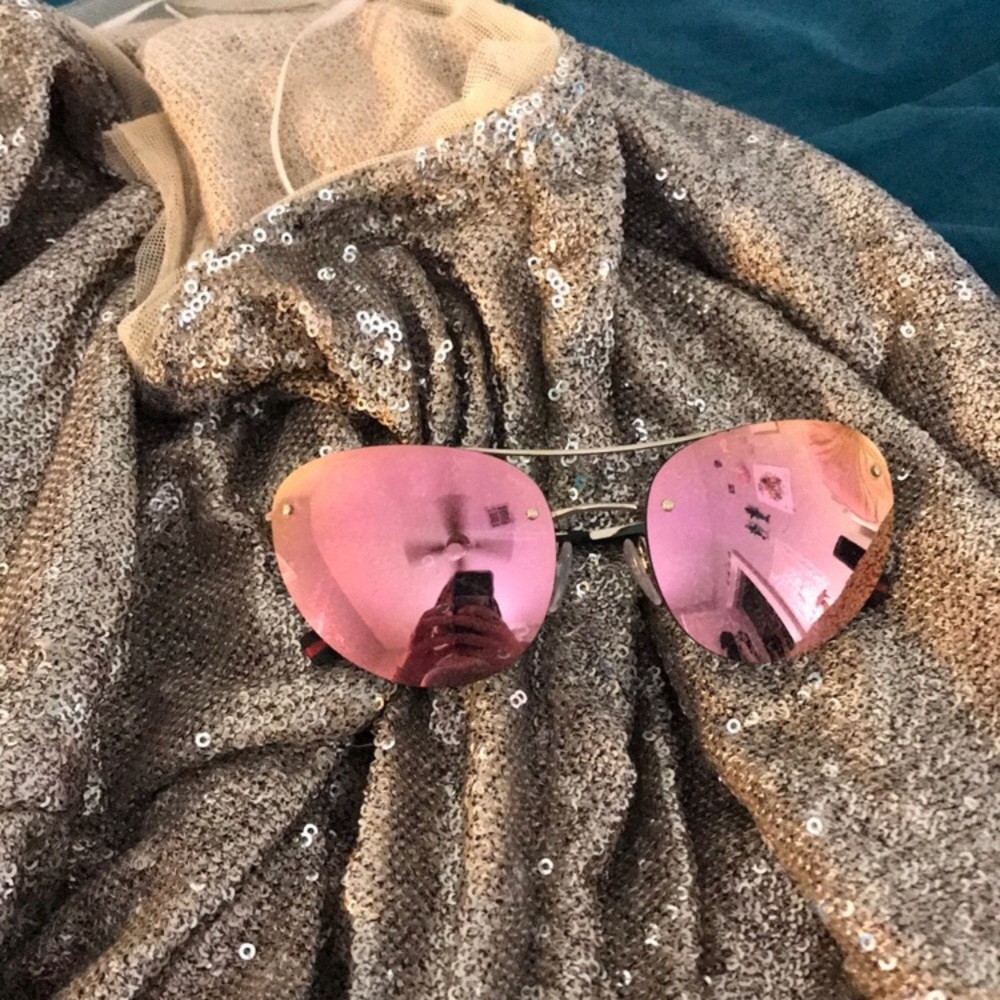 Prada mirrored cat eye sunglasses